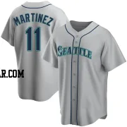 Edgar Martinez Men's Seattle Mariners Gray Replica Road Jersey