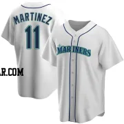 Edgar Martinez Men's Seattle Mariners White Replica Home Jersey