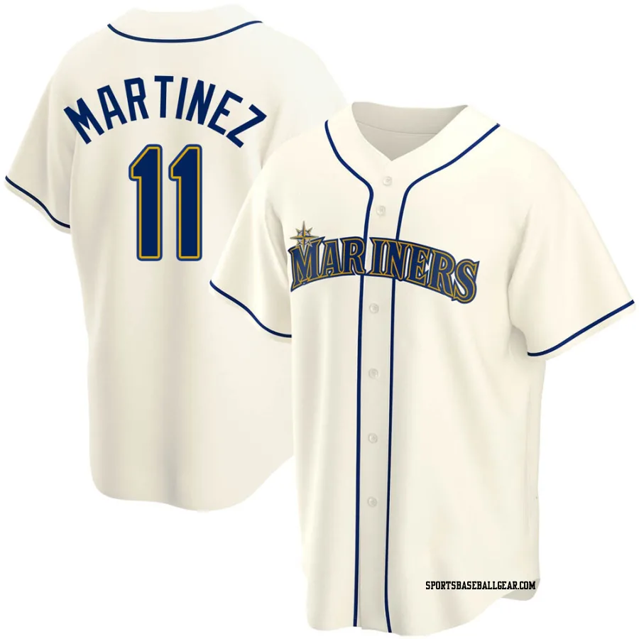 Edgar Martinez Youth Seattle Mariners Cream Replica Alternate Jersey