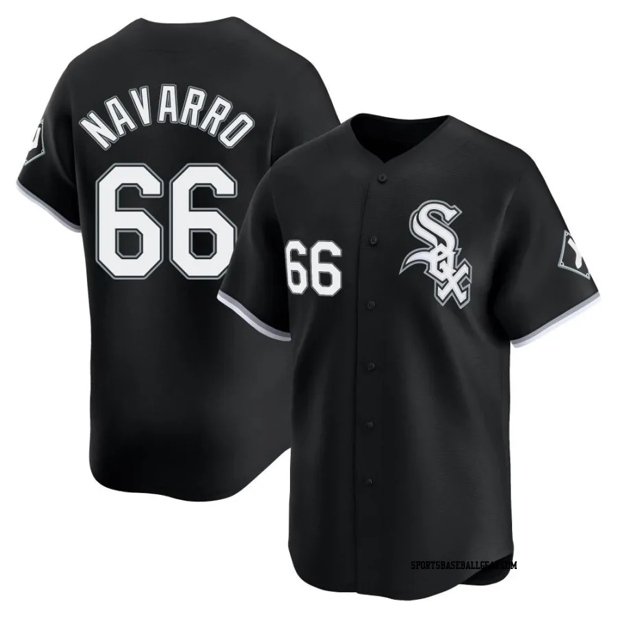 Edgar Navarro Men's Chicago White Sox Black Limited Alternate Jersey