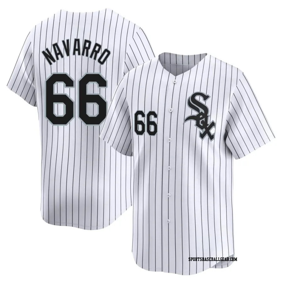 Edgar Navarro Men's Chicago White Sox White Limited Home Jersey