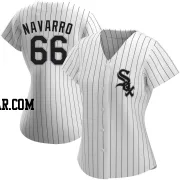 Edgar Navarro Women's Chicago White Sox White Authentic Home Jersey