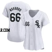 Edgar Navarro Women's Chicago White Sox White Limited Home Jersey