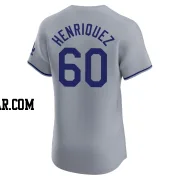 Edgardo Henriquez Men's Los Angeles Dodgers Gray Elite Road Jersey