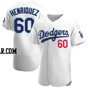 Edgardo Henriquez Men's Los Angeles Dodgers White Authentic Home Jersey