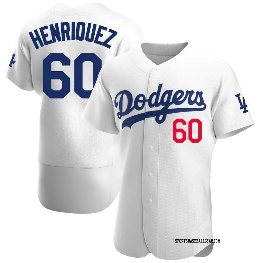 Edgardo Henriquez Men's Los Angeles Dodgers White Authentic Home Jersey