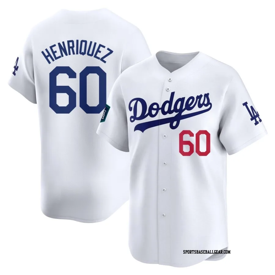 Edgardo Henriquez Men's Los Angeles Dodgers White Limited 2024 World Tour Seoul Series Home Jersey