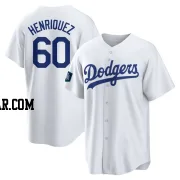 Edgardo Henriquez Men's Los Angeles Dodgers White Replica 2024 World Tour Seoul Series Home Jersey