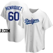 Edgardo Henriquez Men's Los Angeles Dodgers White Replica Home Jersey