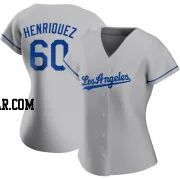 Edgardo Henriquez Women's Los Angeles Dodgers Gray Authentic Road Jersey