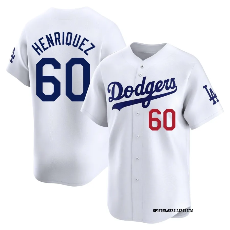 Edgardo Henriquez Youth Los Angeles Dodgers White Limited Home Jersey