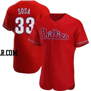 Edmundo Sosa Men's Philadelphia Phillies Red Authentic Alternate Jersey