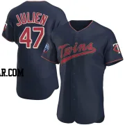 Edouard Julien Men's Minnesota Twins Navy Authentic Alternate 60th Season Team Jersey