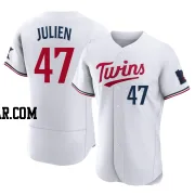 Edouard Julien Men's Minnesota Twins White Authentic Home Jersey