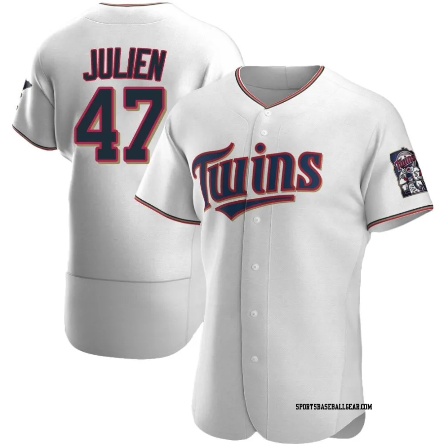 Edouard Julien Men's Minnesota Twins White Authentic Home Jersey