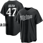 Edouard Julien Youth Minnesota Twins Black/White Replica Jersey