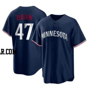 Edouard Julien Youth Minnesota Twins Navy Replica Alternate Jersey