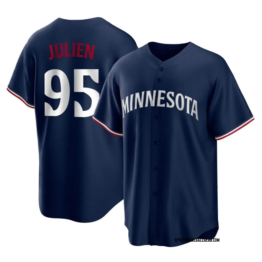 Edouard Julien Youth Minnesota Twins Navy Replica Alternate Jersey