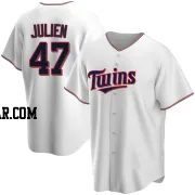 Edouard Julien Youth Minnesota Twins White Replica Home Jersey