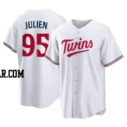 Edouard Julien Youth Minnesota Twins White Replica Home Jersey