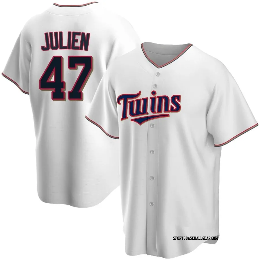 Edouard Julien Youth Minnesota Twins White Replica Home Jersey