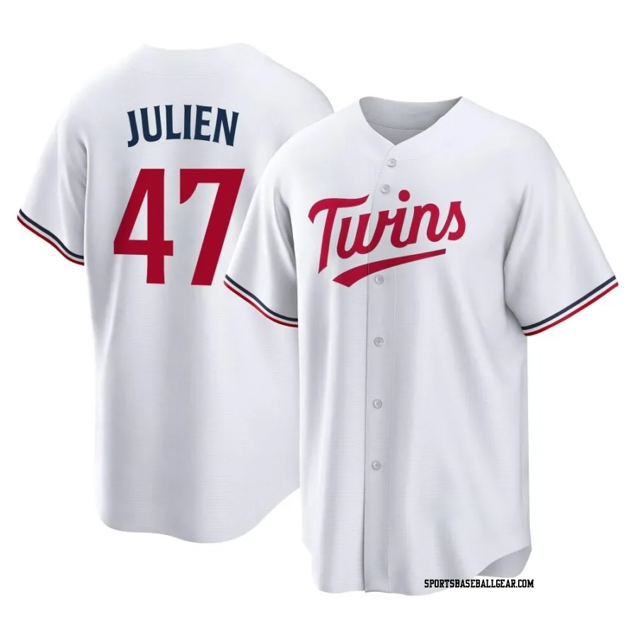 Edouard Julien Youth Minnesota Twins White Replica Home Jersey