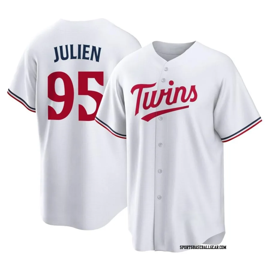 Edouard Julien Youth Minnesota Twins White Replica Home Jersey