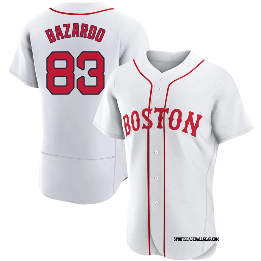 Eduard Bazardo Men's Boston Red Sox White Authentic 2021 Patriots' Day Jersey