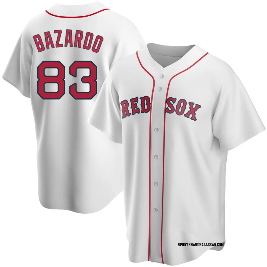 Eduard Bazardo Men's Boston Red Sox White Replica Home Jersey