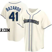 Eduard Bazardo Men's Seattle Mariners Cream Replica Alternate Jersey