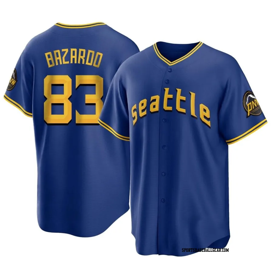 Eduard Bazardo Men's Seattle Mariners Royal Replica 2023 City Connect Jersey