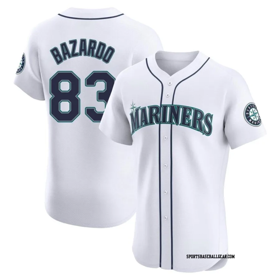 Eduard Bazardo Men's Seattle Mariners White Elite Home Jersey