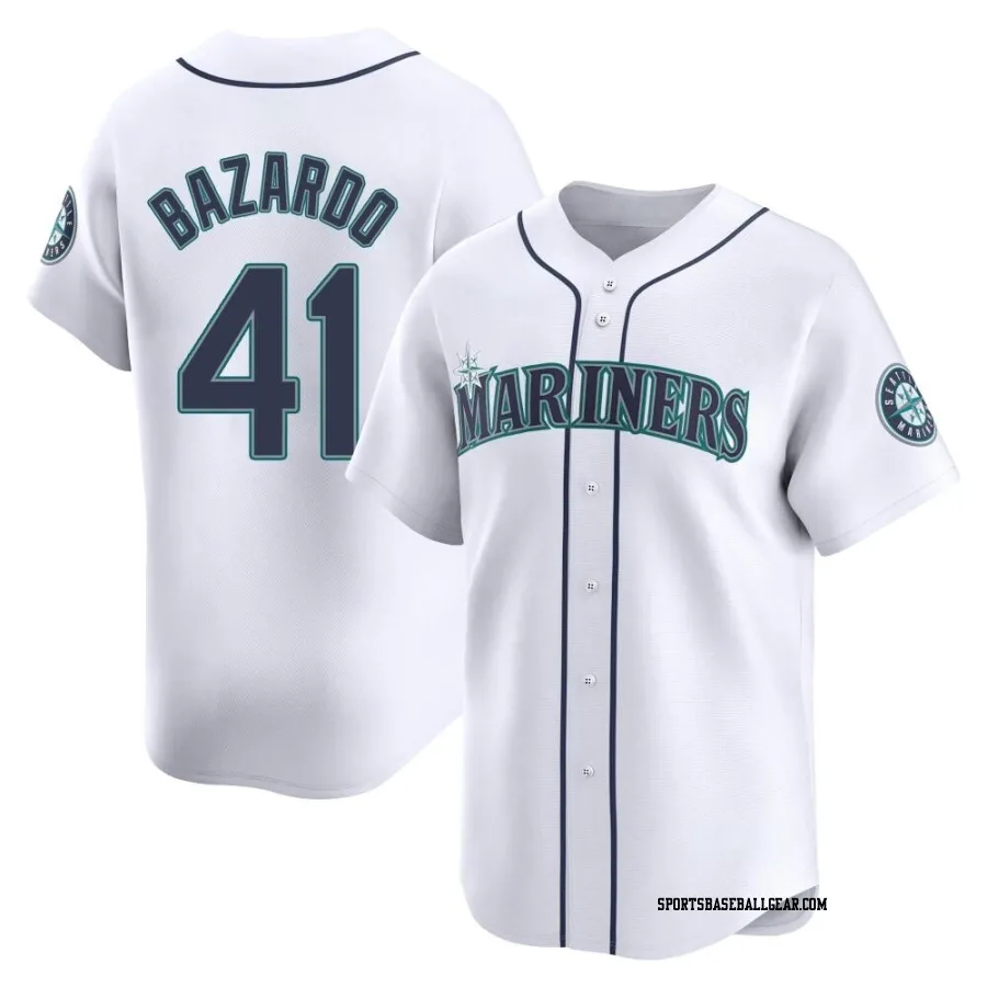 Eduard Bazardo Men's Seattle Mariners White Limited Home Jersey