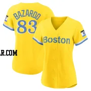 Eduard Bazardo Women's Boston Red Sox Gold/Light Authentic Blue 2021 City Connect Player Jersey