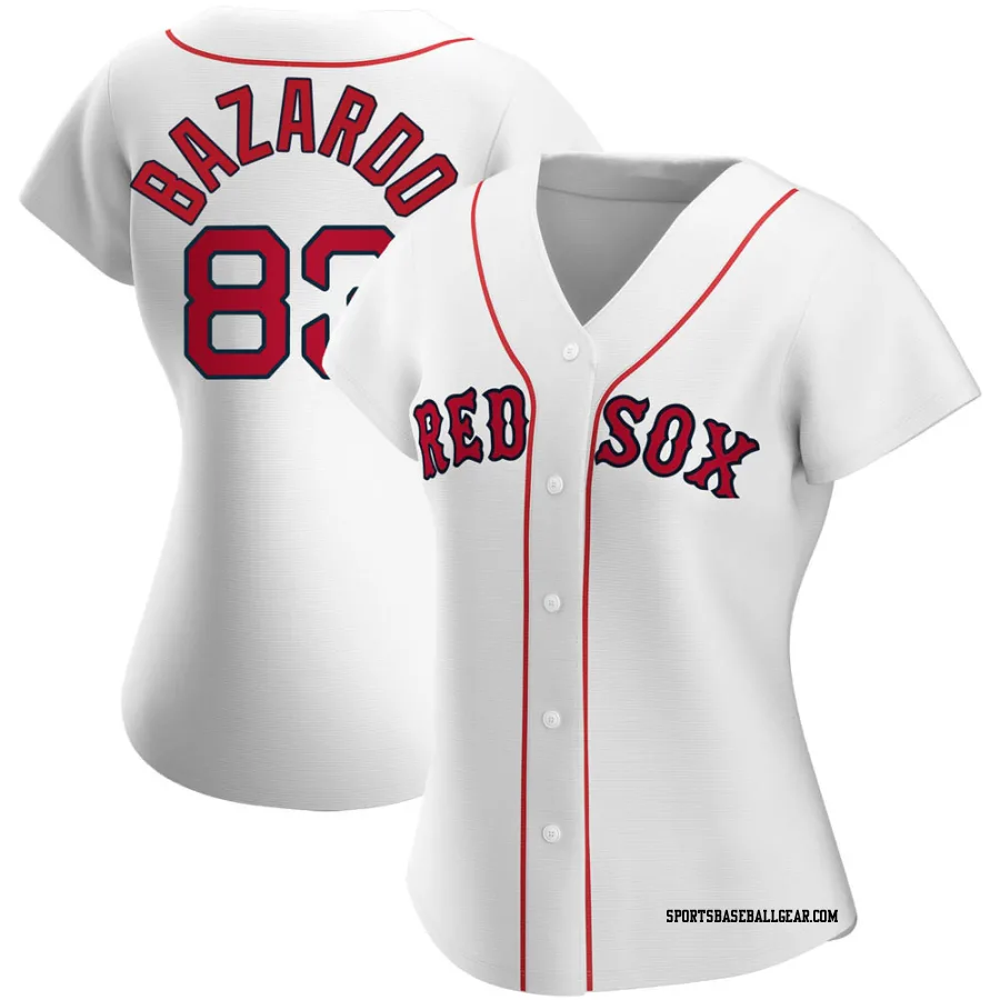 Eduard Bazardo Women's Boston Red Sox White Authentic Home Jersey