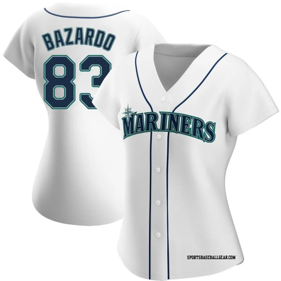 Eduard Bazardo Women's Seattle Mariners White Authentic Home Jersey