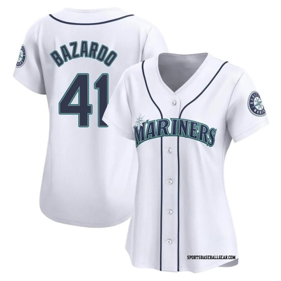 Eduard Bazardo Women's Seattle Mariners White Limited Home Jersey