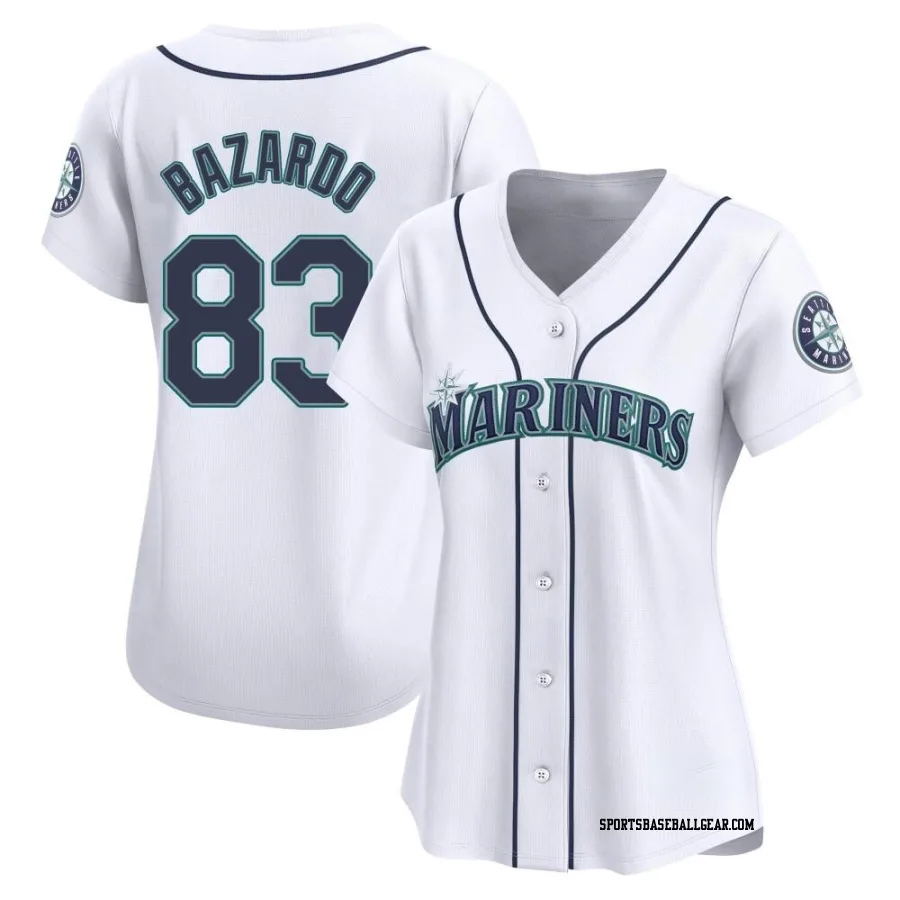 Eduard Bazardo Women's Seattle Mariners White Limited Home Jersey