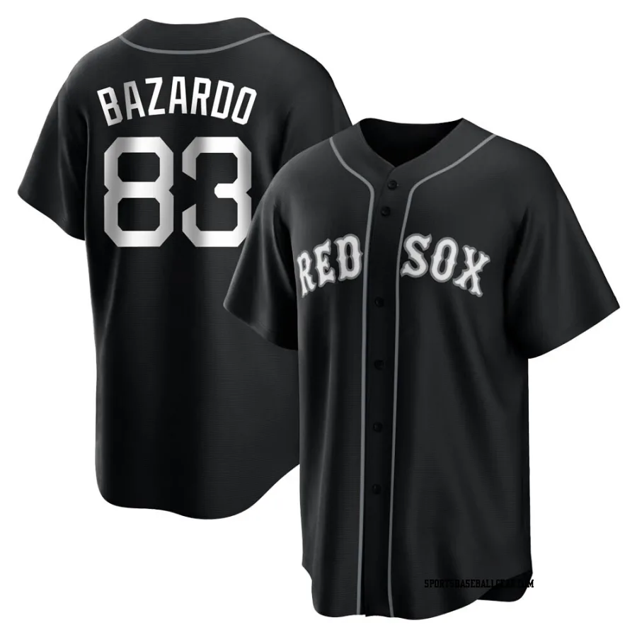 Eduard Bazardo Youth Boston Red Sox Black/White Replica Jersey