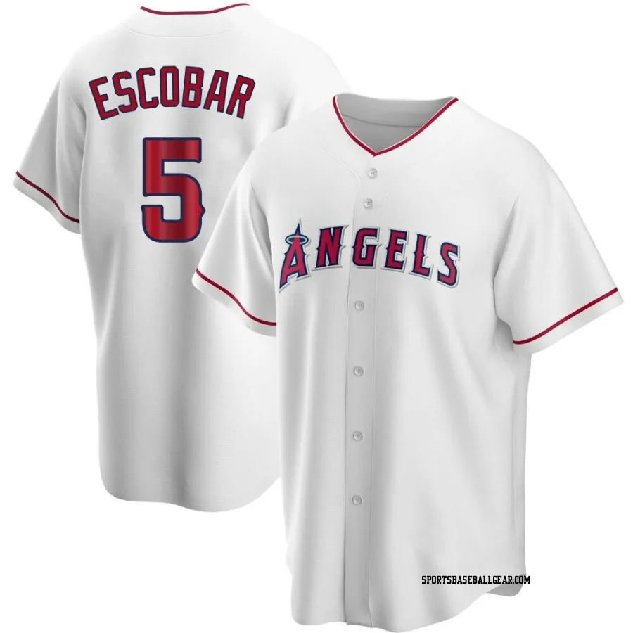 Eduardo Escobar Men's Los Angeles Angels White Replica Home Jersey