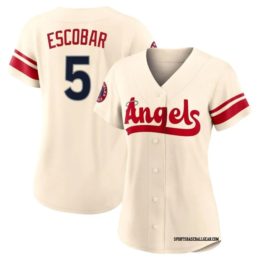 Eduardo Escobar Women's Los Angeles Angels Cream Authentic 2022 City Connect Jersey