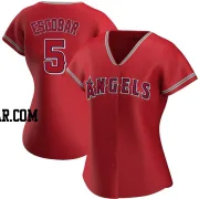 Eduardo Escobar Women's Los Angeles Angels Red Authentic Alternate Jersey