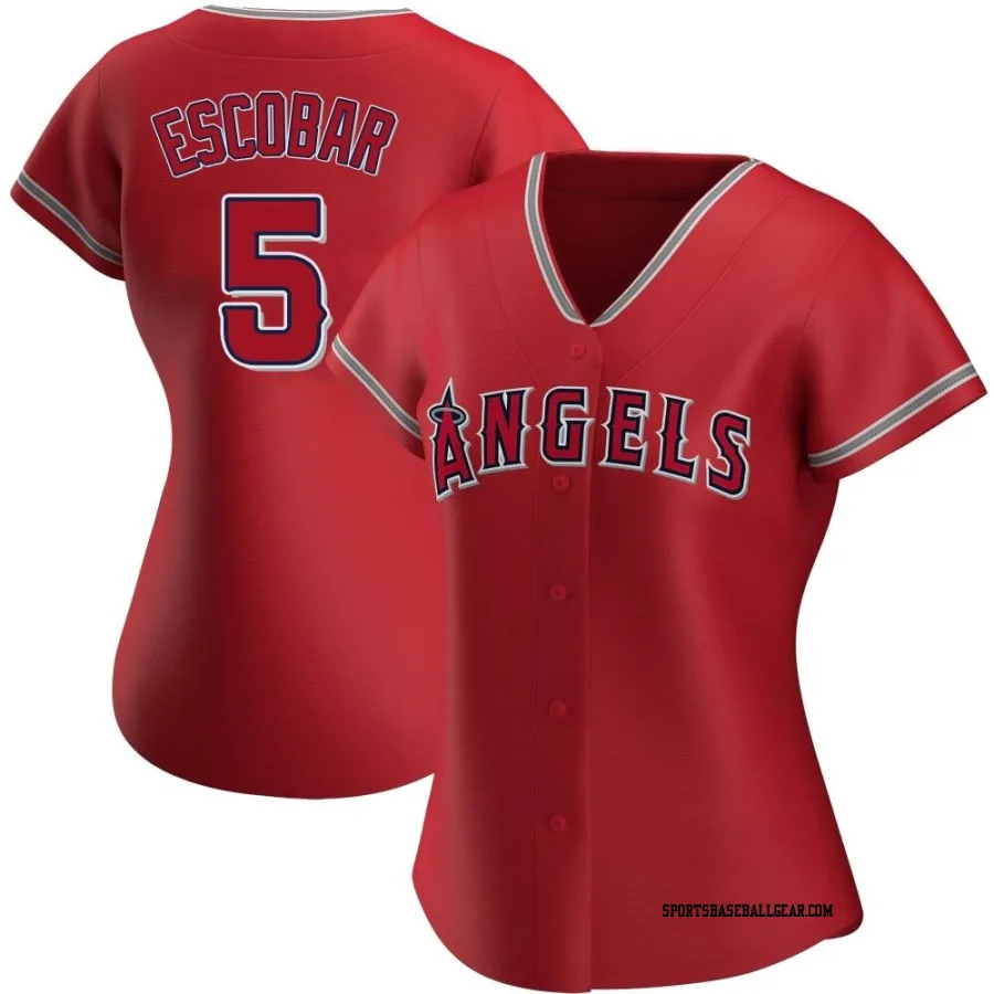 Eduardo Escobar Women's Los Angeles Angels Red Authentic Alternate Jersey