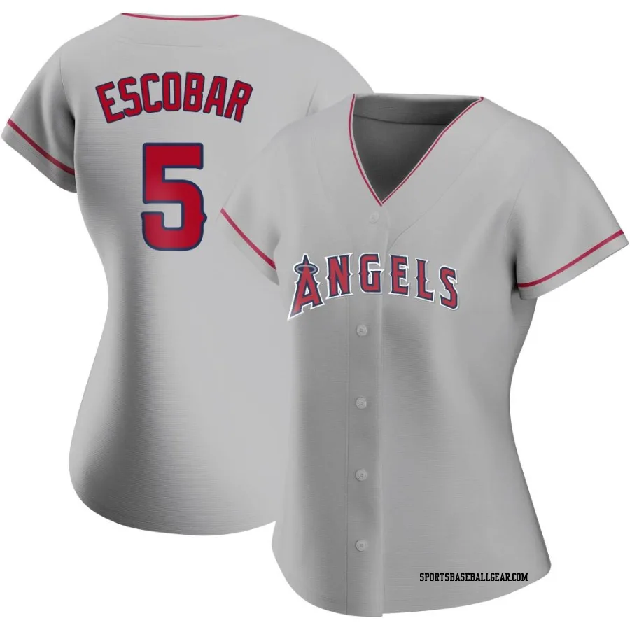 Eduardo Escobar Women's Los Angeles Angels Replica Silver Road Jersey