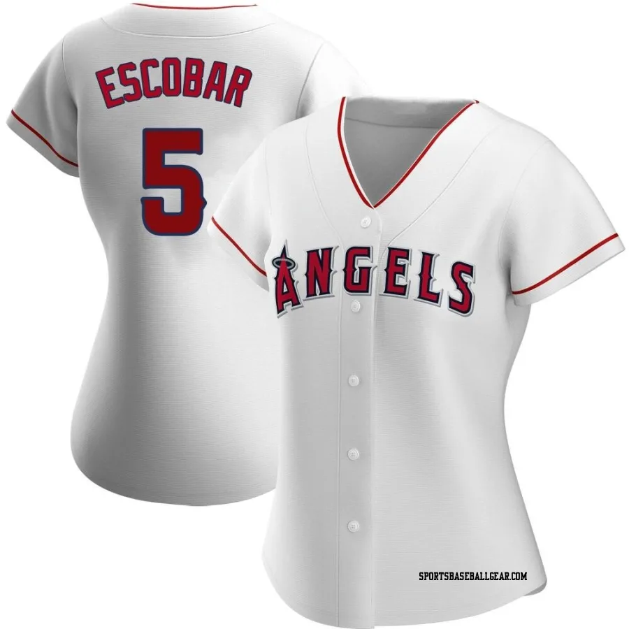 Eduardo Escobar Women's Los Angeles Angels White Authentic Home Jersey