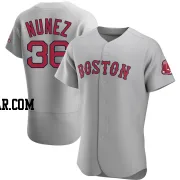 Eduardo Nunez Men's Boston Red Sox Gray Authentic Road Jersey