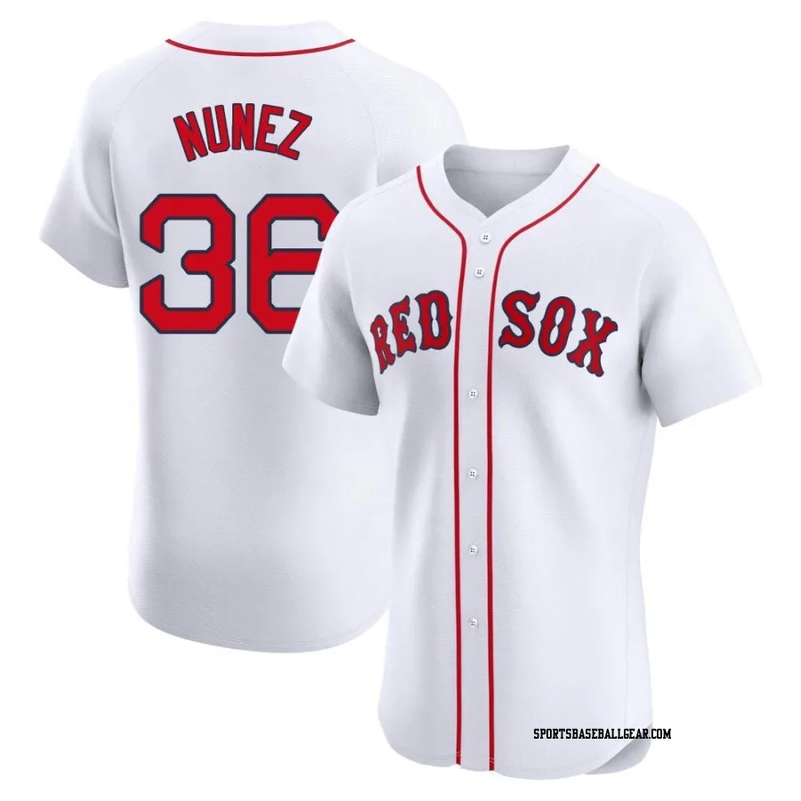 Eduardo Nunez Men's Boston Red Sox White Elite Home Jersey