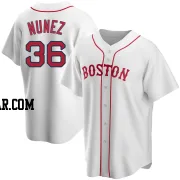 Eduardo Nunez Men's Boston Red Sox White Replica Alternate Jersey