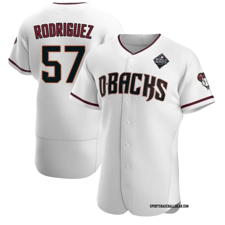 Eduardo Rodriguez Men's Arizona Diamondbacks White Authentic Crimson Home 2023 World Series Jersey