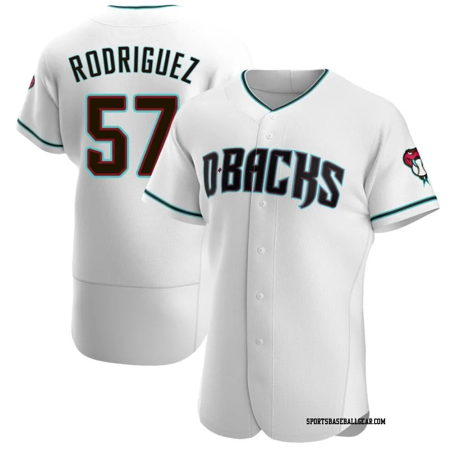 Eduardo Rodriguez Men's Arizona Diamondbacks White/Teal Authentic Alternate Jersey